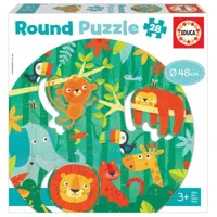 puzzle rond 28 piã¨ces : la jungle