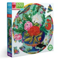 puzzle rond 500 piã¨ces : bouquet & oiseaux