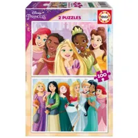 puzzle 2 x 100 piã¨ces : princesses disney