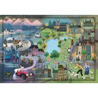 puzzle 1000 piã¨ces : disney story maps : les 101 dalmatiens