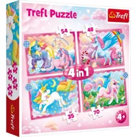 puzzles de 35 ã  70 piã¨ces : 4 puzzles :  licornes et magie