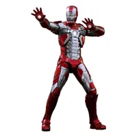 hot toys iron man 2 movie masterpiece series diecast action figure 1/6 iron man mark v 32 cm figure rouge