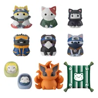 megahouse naruto shippuden mega cat project trading figures nyaruto! once upon a time in konoha village special set 3 cm minifigure multicolore